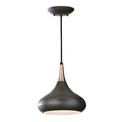 Feiss - Lámpara colgante BESO, suspensión por cable, 1xE27/60W/230V, Ø 25,4 cm, negro/cobre
