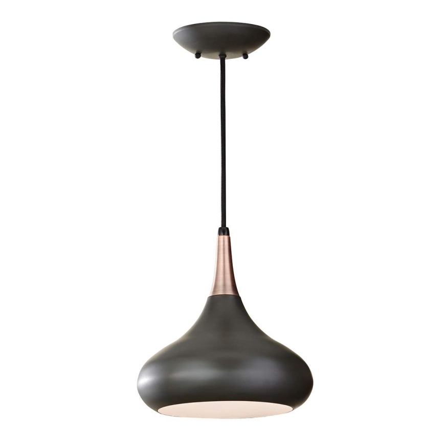 Feiss - Lámpara colgante BESO, suspensión por cable, 1xE27/60W/230V, Ø 25,4 cm, negro/cobre
