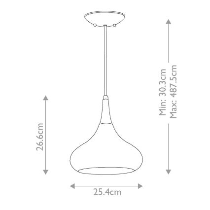 Feiss - Lámpara colgante BESO, suspensión por cable, 1xE27/60W/230V, Ø 25,4 cm, negro/cobre