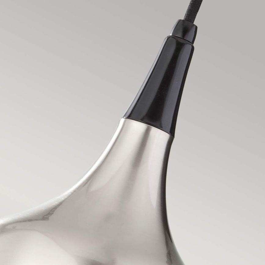Feiss - Lámpara colgante sobre cable BESO 1xE27/60W/230V cromado mate/negro