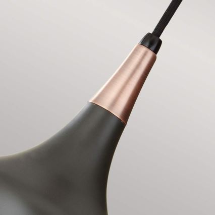 Feiss - Lámpara colgante BESO con cable 1xE27/60W/230V Ø 17,9 cm negro/cobre