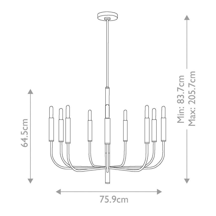 Feiss - Lámpara colgante BRIANNA 9xE14/60W/230V