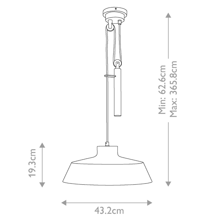 Feiss - Lámpara colgante CANDOR 1xE27/60W/230V