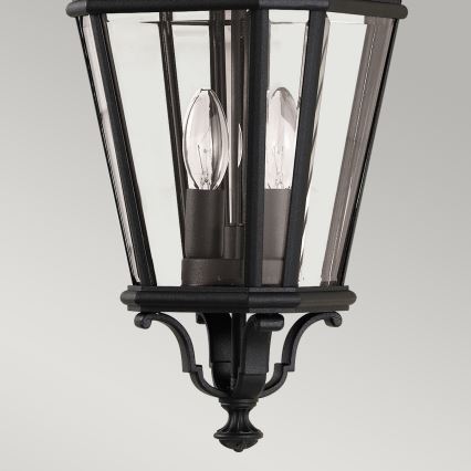 Feiss - Lámpara de exterior colgante en cadena COTSWOLD LANE 2xE14/60W/230V IP23 negro