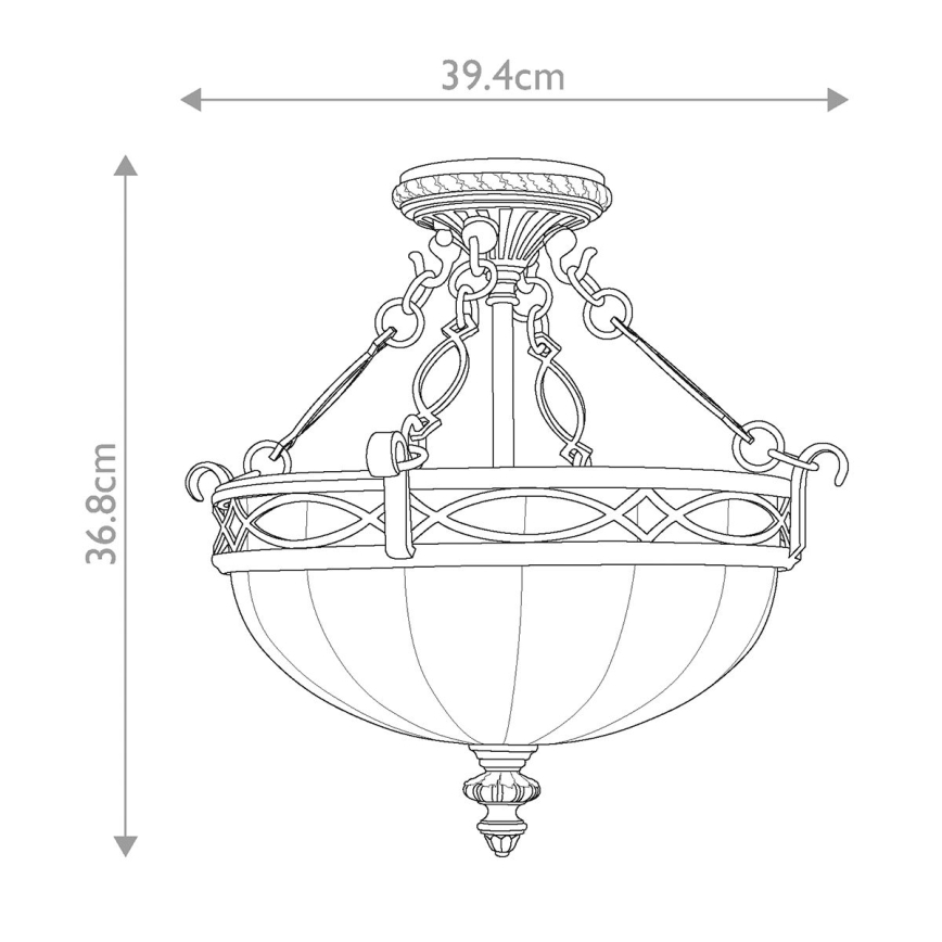 Feiss - Lámpara de techo DRAWING ROOM 2xE27/60W/230V