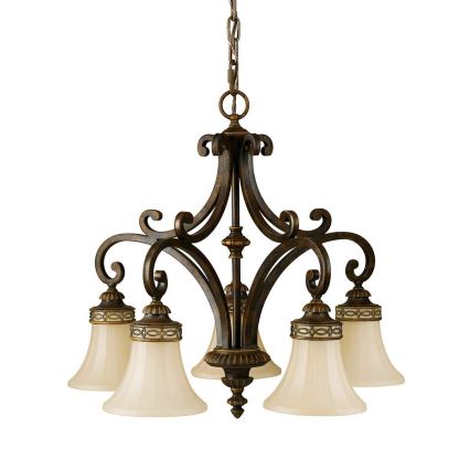 Feiss - Lámpara colgante con cadena DRAWING ROOM 5xE27/60W/230V