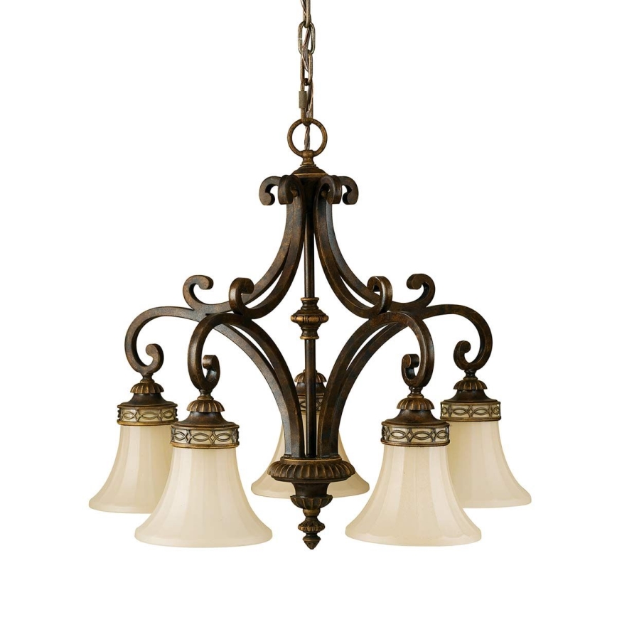 Feiss - Lámpara colgante con cadena DRAWING ROOM 5xE27/60W/230V
