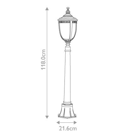 Feiss - Lámpara de exterior ENGLISH BRIDLE 3xE14/60W/230V IP44