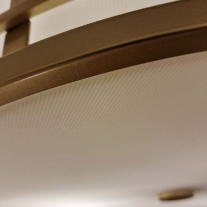 Feiss - Lámpara de techo FUSION 3xE27/40W/230V diámetro 34,3 cm dorada