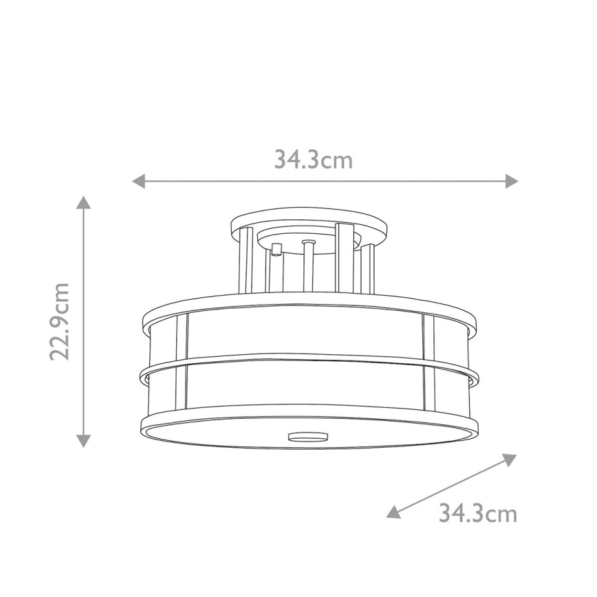 Feiss - Lámpara de techo FUSION 3xE27/40W/230V
