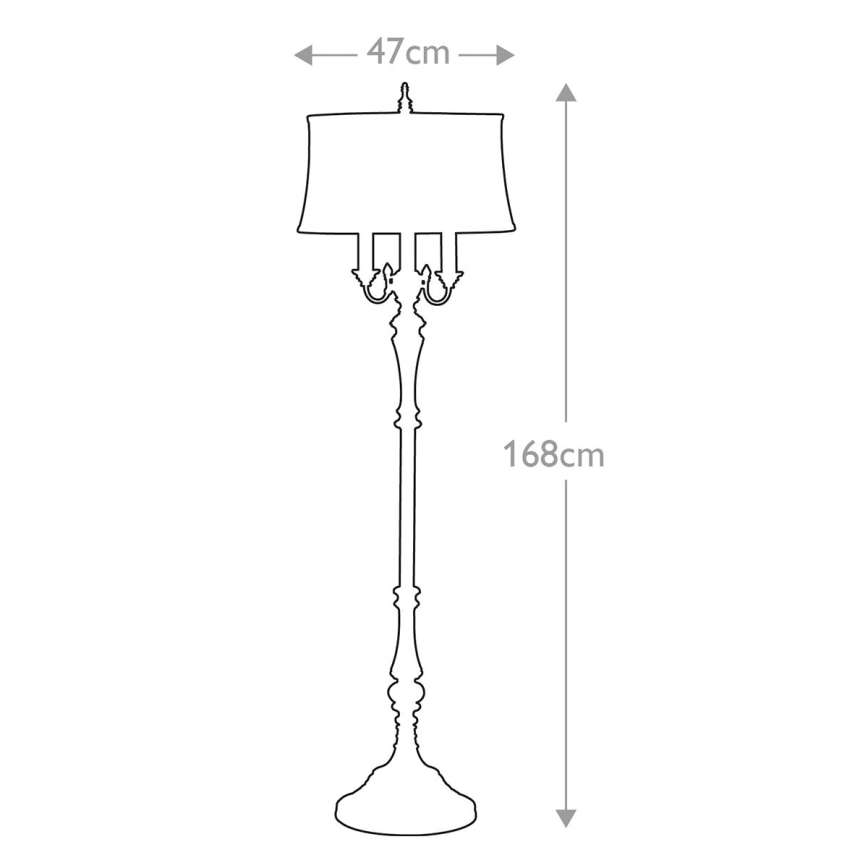 Feiss - Lámpara de pie GIBSON 4xE27/60W/230V