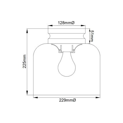 Feiss - Lámpara de techo HOUNSLOW 1xE27/60W/230V cromo brillante
