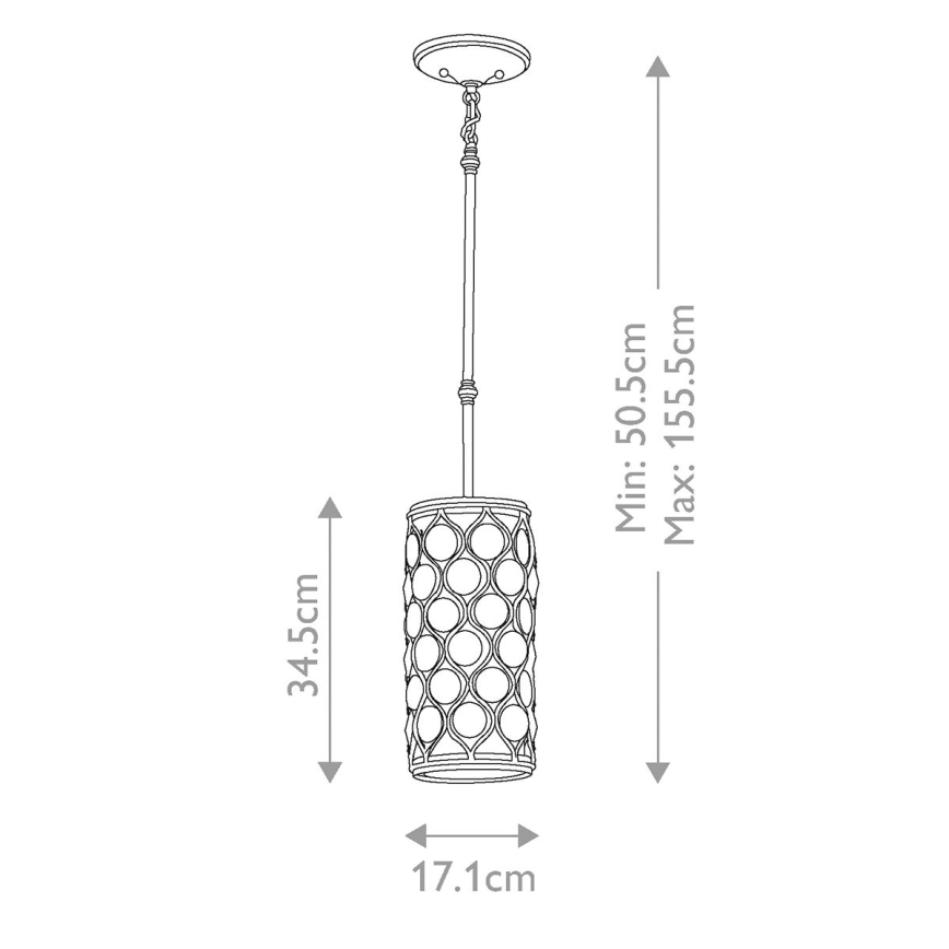 Feiss - Lámpara colgante LUCIA 1xE27/60W/230V