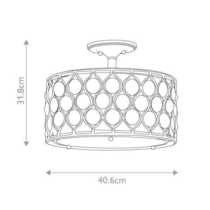 Feiss - Lámpara de techo LUCIA 3xE27/60W/230V