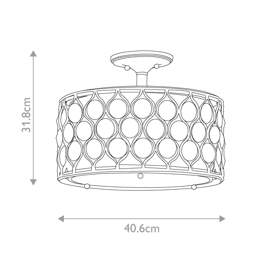 Feiss - Lámpara de techo LUCIA 3xE27/60W/230V