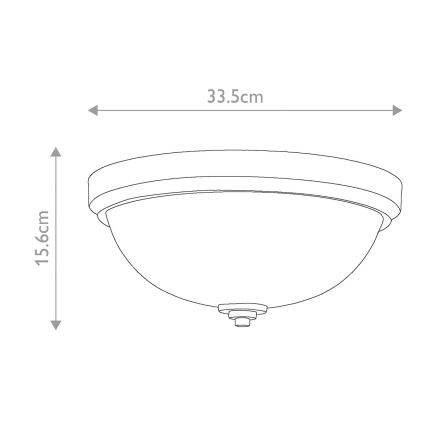 Feiss - Plafón de baño MALIBU 2xE27/60W/230V IP44