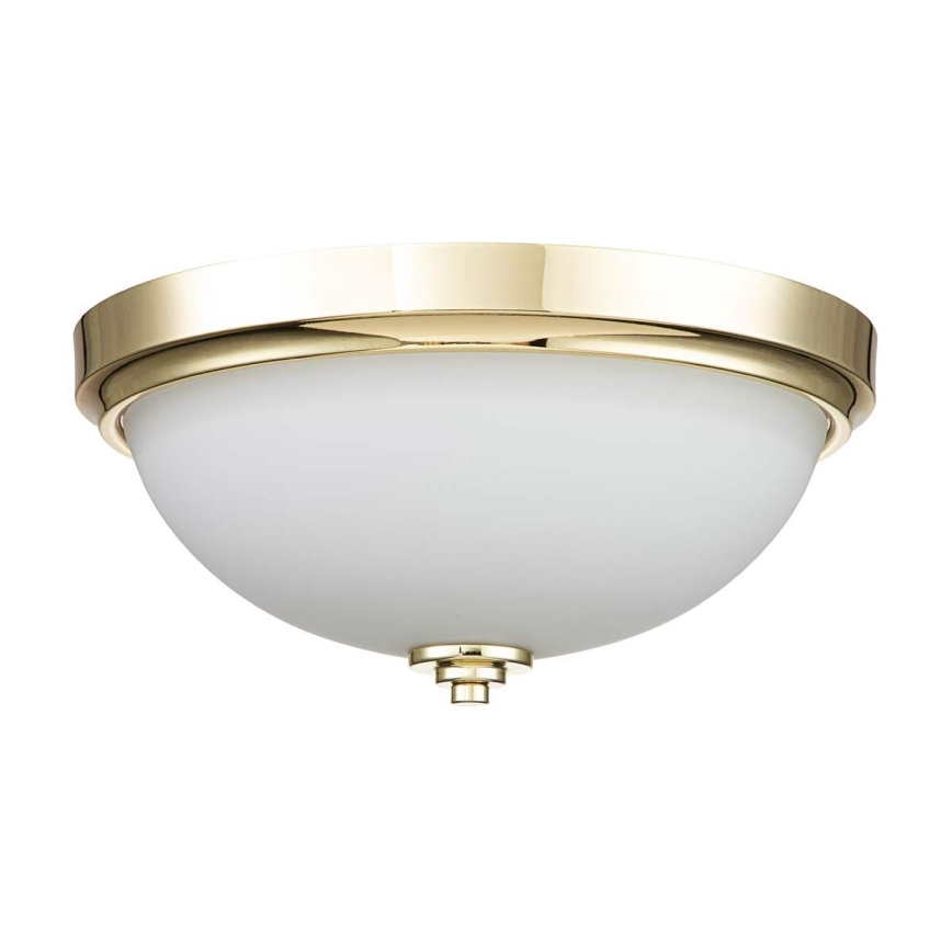 Feiss - Lámpara de techo para baño MALIBU 2xE27/60W/230V IP44, acabado dorado