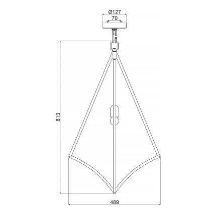 Feiss - Lámpara colgante con cadena NICO 1xE27/60W/230V