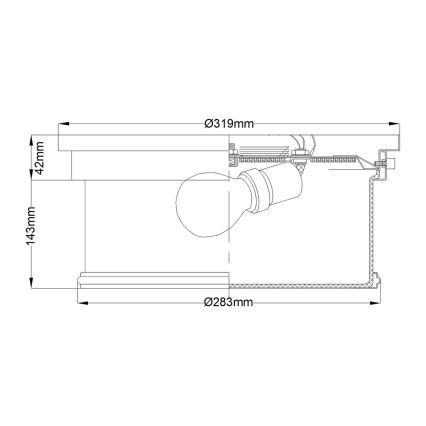 Feiss - Lámpara de techo para baño PAYNE 2xE27/60W/230V IP44 cromo mate