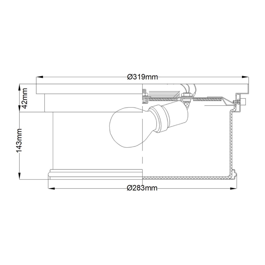 Feiss - Lámpara de techo para baño PAYNE 2xE27/60W/230V IP44 cromo mate