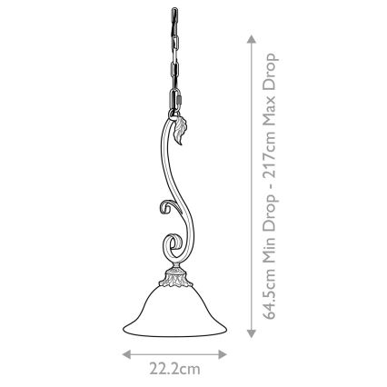Feiss - Lámpara colgante con cadena SONOMA VALLEY 1xE27/60W/230V