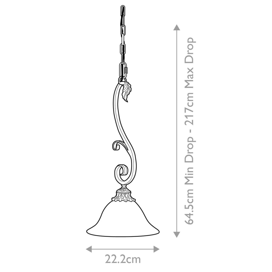 Feiss - Lámpara colgante con cadena SONOMA VALLEY 1xE27/60W/230V