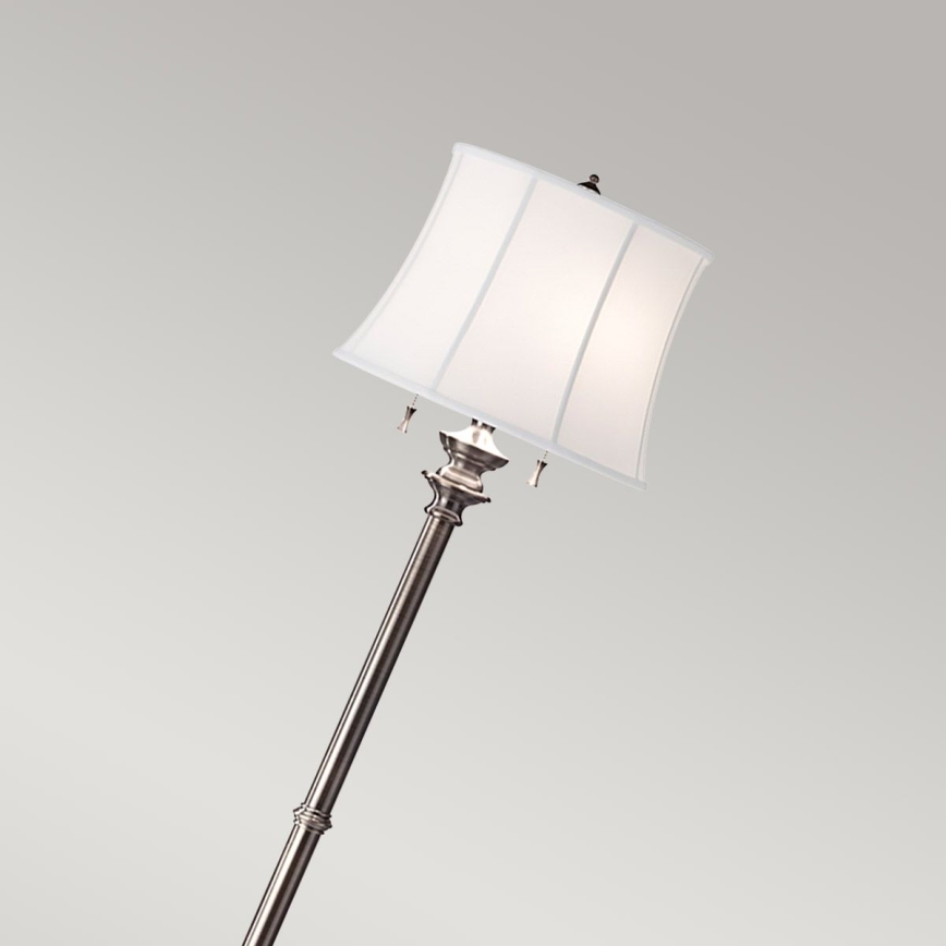 Feiss - Lámpara de pie STATEROOM 2xE27/60W/230V plata