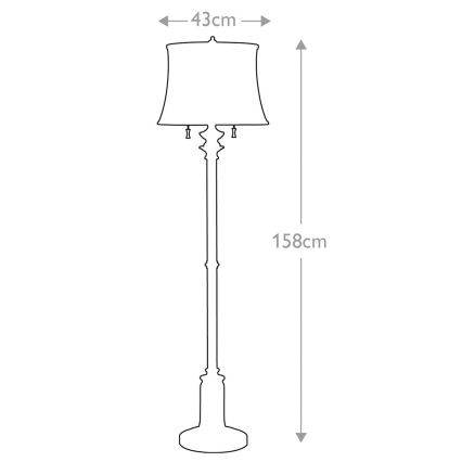 Feiss - Lámpara de pie STATEROOM 2xE27/60W/230V plata