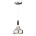 Feiss - Lámpara colgante sobre cable BESO 1xE27/60W/230V cromado mate/negro