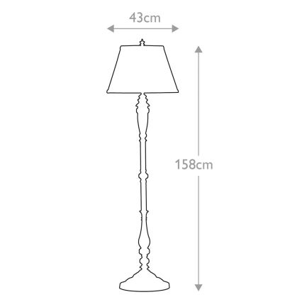 Feiss - Lámpara de pie LINCOLNDALE 1xE27/60W/230V bronce/beige