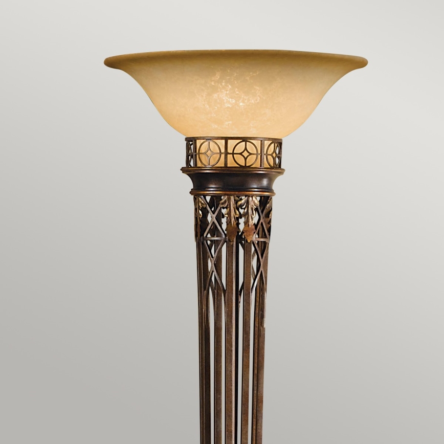 Feiss - Lámpara de pie OPERA 1xE27/100W/230V bronce/beige