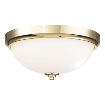 Feiss - Lámpara de techo para baño MALIBU 2xE27/60W/230V IP44, acabado dorado