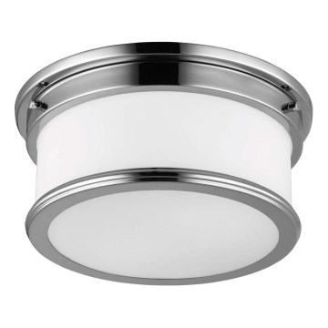 Feiss - Lámpara de techo para baño PAYNE 2xE27/60W/230V IP44 cromo mate