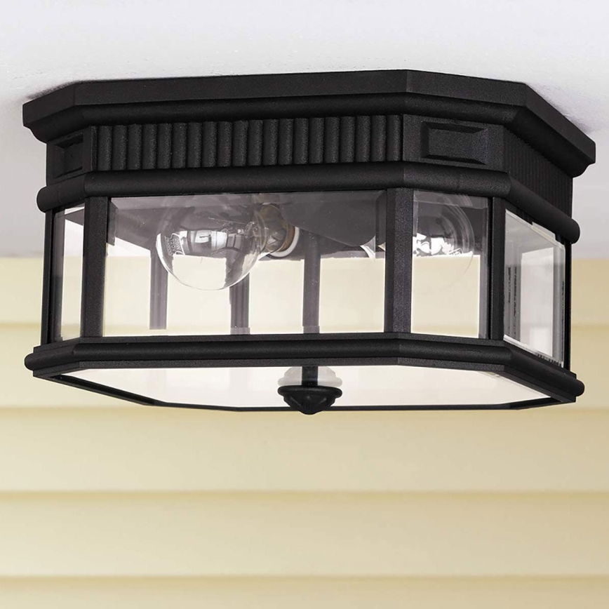 Feiss - Plafón de exterior COTSWOLD LANE 2xE27/60W/230V IP44