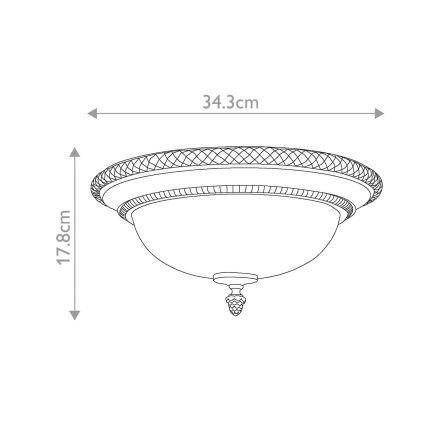 Feiss - Plafón KELHAM HALL 2xE27/60W/230V