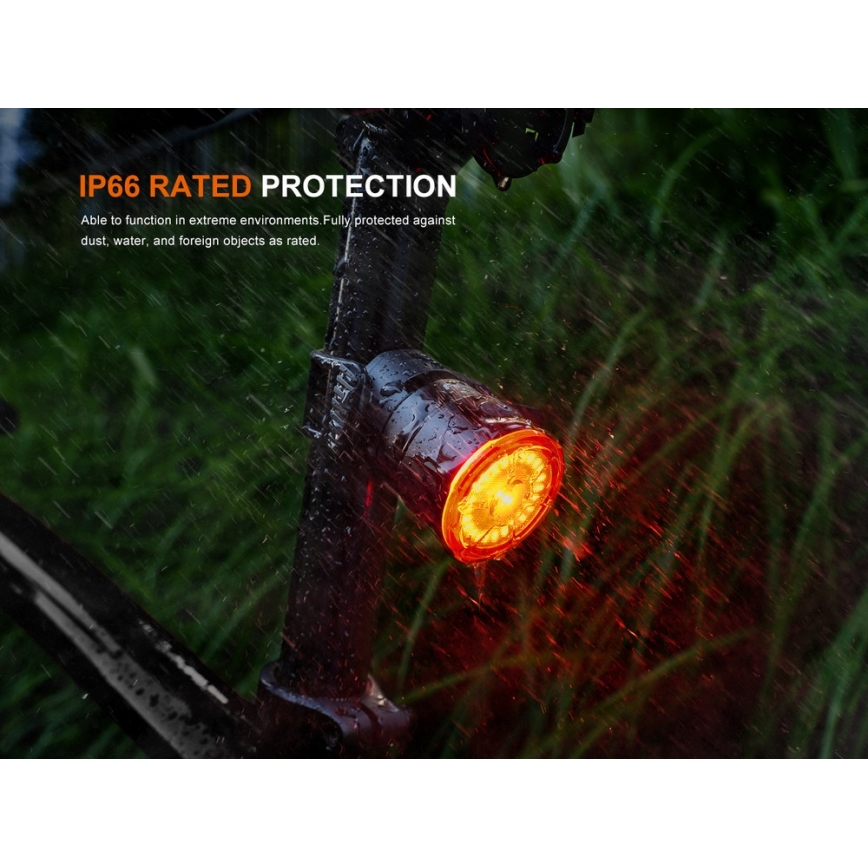 Fenix BC06R - LED Luz de bicicleta regulable y recargable LED/USB IP66 90 lm 24,5 h 560 mAh