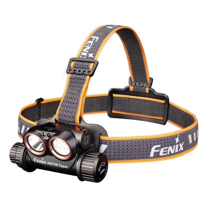 Fenix HM75RTOPAZ - Linterna frontal LED recargable regulable LED/USB IP68 1600 lúmenes 210 h 4000 mAh