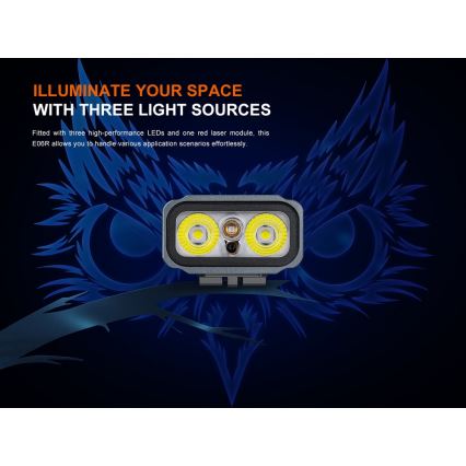 Fenix ​​E06RTKS - Linterna LED recargable y regulable UV LED/USB IP66 700 lm 60 h 750 mAh turquesa