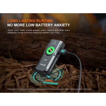 Fenix ​​E06RTKS - Linterna LED recargable y regulable UV LED/USB IP66 700 lm 60 h 750 mAh turquesa