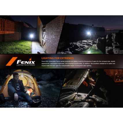 Fenix ​​E06RTKS - Linterna LED recargable y regulable UV LED/USB IP66 700 lm 60 h 750 mAh turquesa