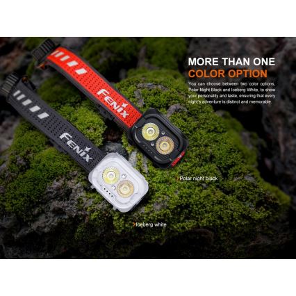 Fenix ​​HL18RTV20BLC - Linterna frontal LED recargable y regulable LED/USB/3xAAA IP66 800 lm 160 h 1900 mAh negro/naranja