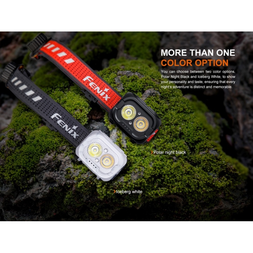 Fenix ​​HL18RTV20BLC - Linterna frontal LED recargable y regulable LED/USB/3xAAA IP66 800 lm 160 h 1900 mAh negro/naranja