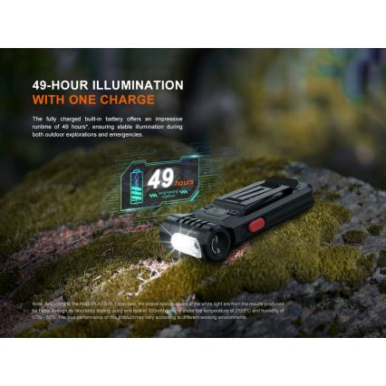 Fenix ​​SW05RREDBLC - Linterna LED recargable y regulable LED/USB IPX6 150 lm 49 h 700 mAh negro