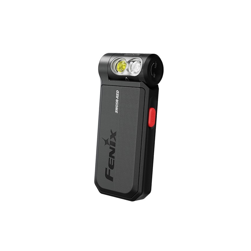 Fenix ​​SW05RREDBLC - Linterna LED recargable y regulable LED/USB IPX6 150 lm 49 h 700 mAh negro