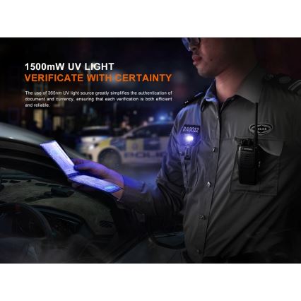 Fenix ​​SW05RUVBLC - Linterna LED recargable y regulable LED/USB IPX6 150 lm 49 h 700 mAh negro