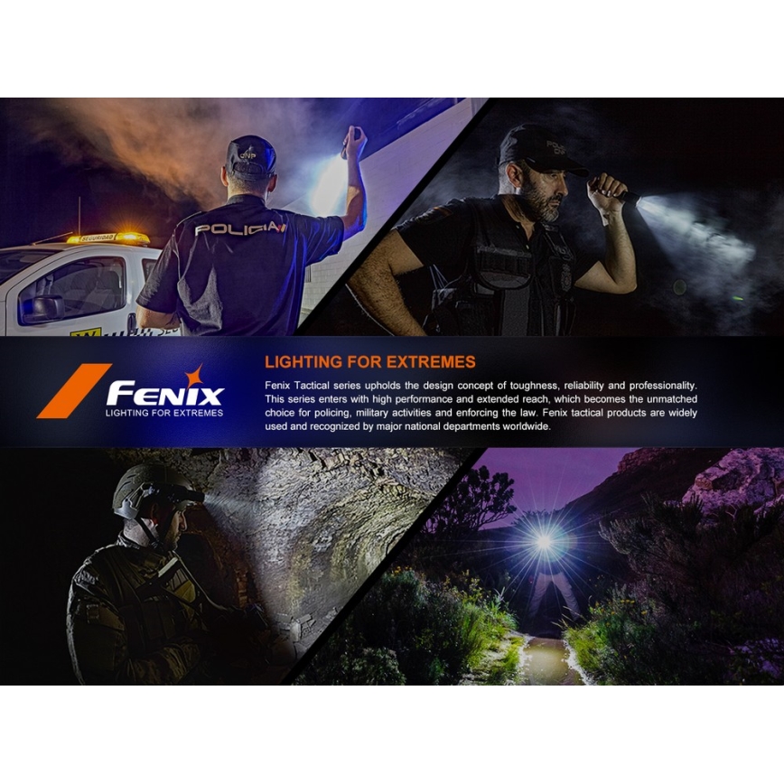 Fenix ​​SW05RUVBLC - Linterna LED recargable y regulable LED/USB IPX6 150 lm 49 h 700 mAh negro