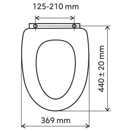 FERRO - Asiento de inodoro SoftClose duroplástico/negro