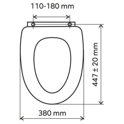 FERRO - Asiento de inodoro SoftClose MDF/acabado fresno