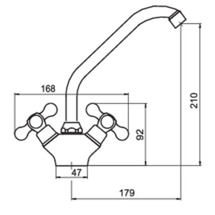 FERRO - Grifo de fregadero ANTICA bronce