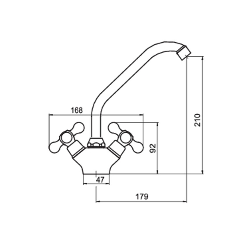 FERRO - Grifo de fregadero ANTICA bronce